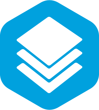 Three squares on top of each other in an icon representing excess of loss