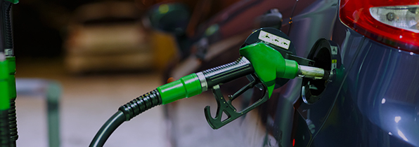 petrol pump in a car